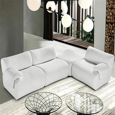 Moderne L-vormige modulaire bank
